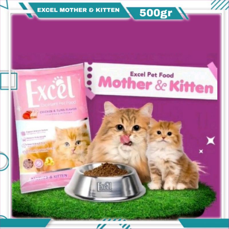 Excel Kitten &amp; Mother Makanan Kucing Freshpack / Makanan Induk Kucing dan Anak Kucing