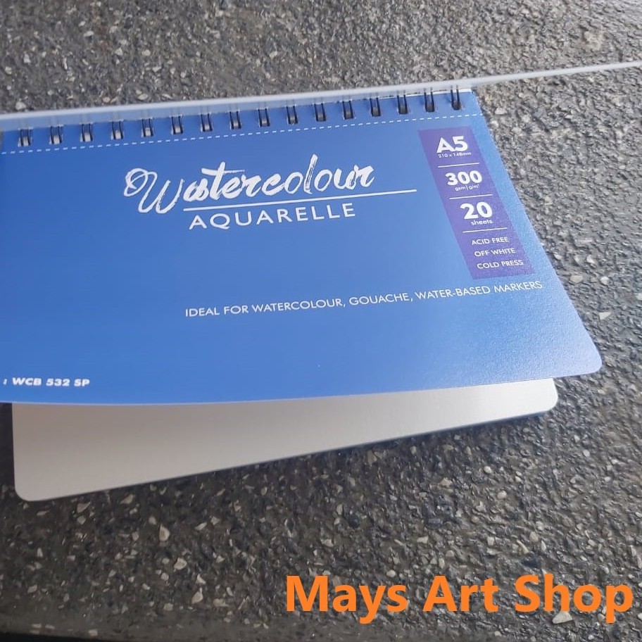 

HJK Watercolour Aquarelle Book Ring Spiral A5 dan A4 V-Tec/ Buku Gambar Sketsa Water Colour Pad Vtec