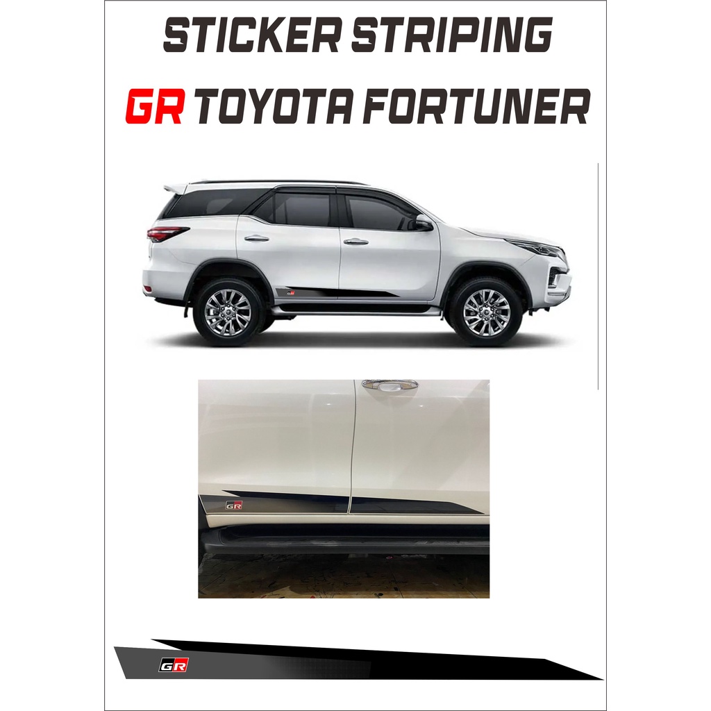 Stiker GR Toyota Fortuner / Striping GR