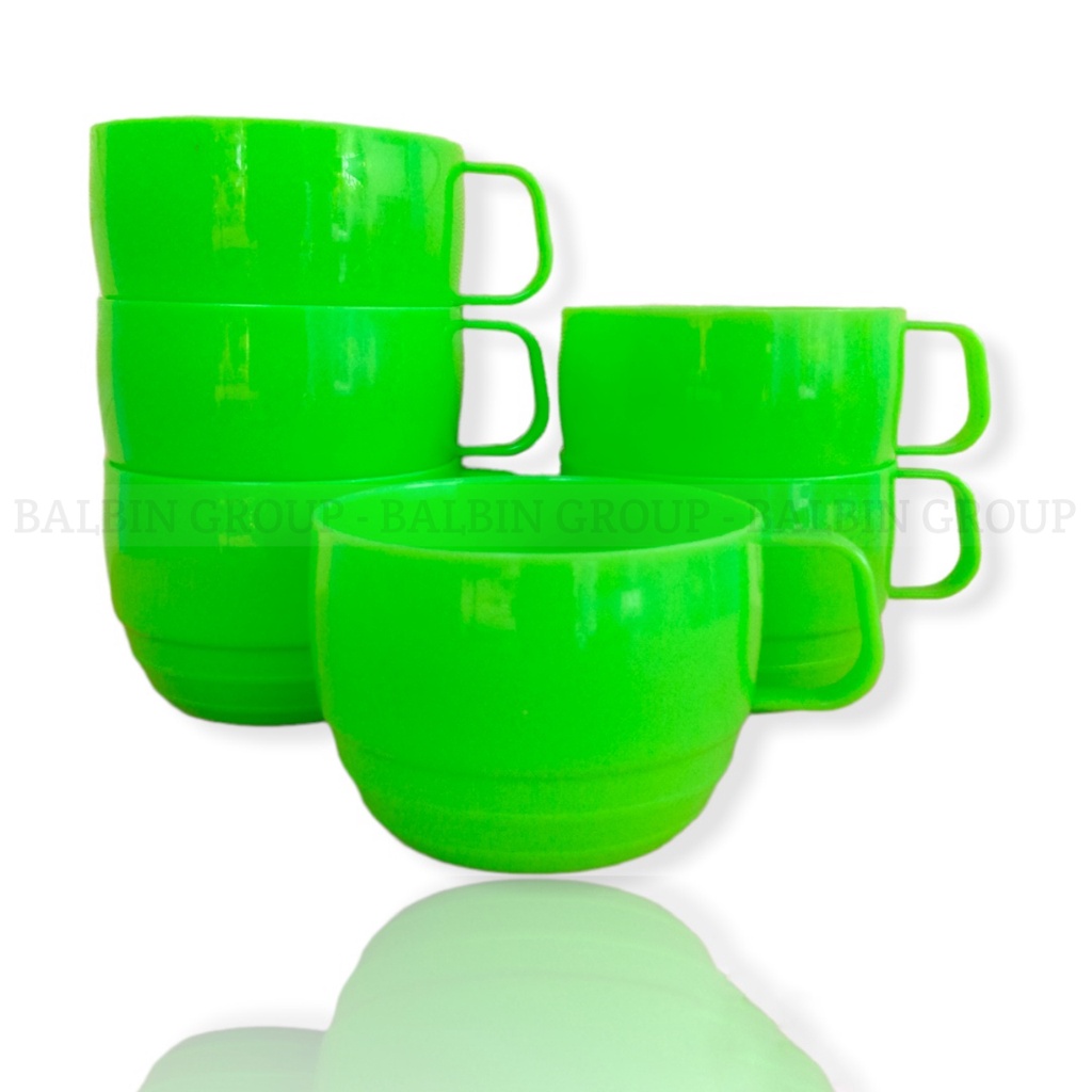 6 PCS CANGKIR BUNDAR SUPERWARE TEBAL ISI 300MILIPLASTIKK DOP UNIK DAN TAHAN PANAS