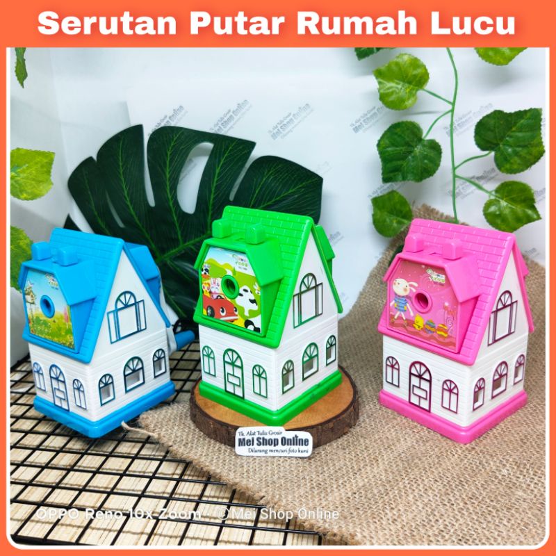 

Serutan Meja Putar Karakter Rumah Besar Lucu Unik