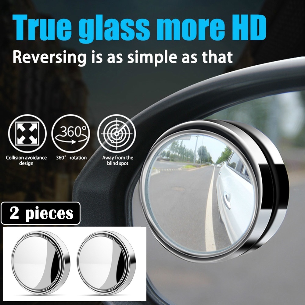 2pieces Car Mirrors Blind spot Slim Kaca Cermin Spion Mini Tambahan Mobil Motor Kaca Spion Mini Tambahan Blind Spot