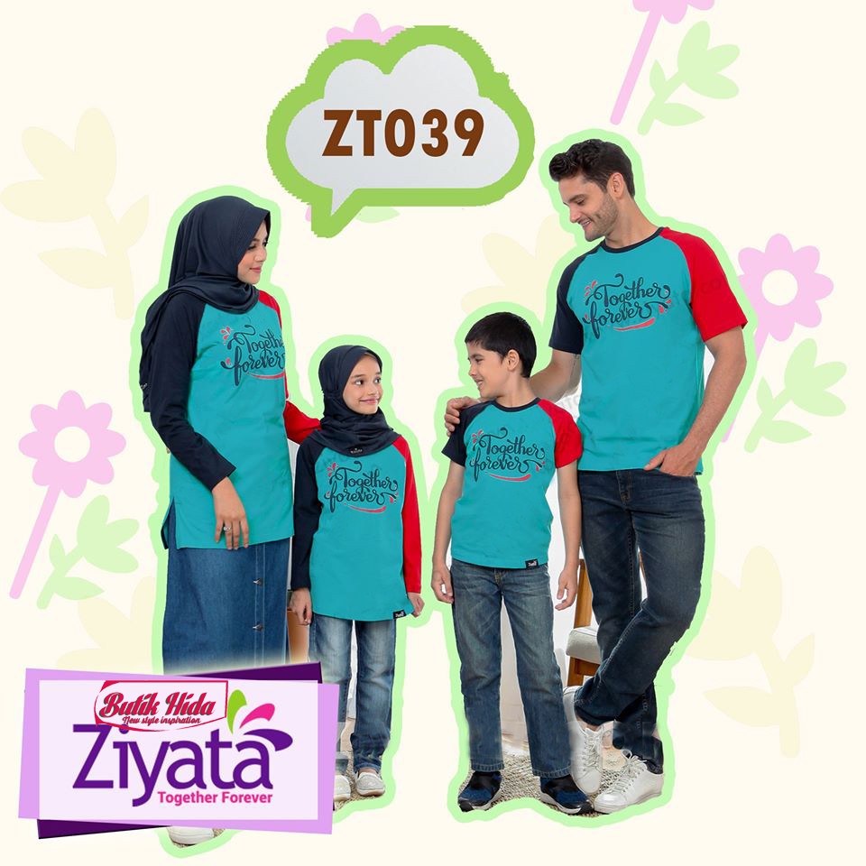 KAOS KELUARGA MUSLIM ZIYATA COUPLE PASANGAN KELUARGA