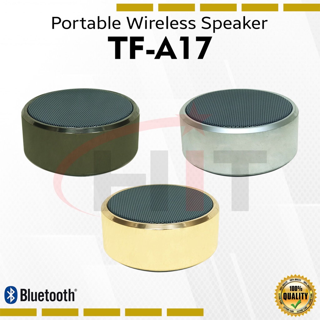 Speaker Bluetooh Mini A17 Wireless Portable Simplicity Series Material Aluminium Alloy Ring + Abs Plastic Type TF-A17