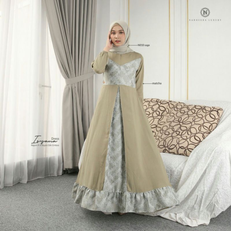 ORI EXCLUSIVE ISYANA DRESS✔️ NADHEERA LUXURY DRESS PESTA GAMIS KONDANGAN
