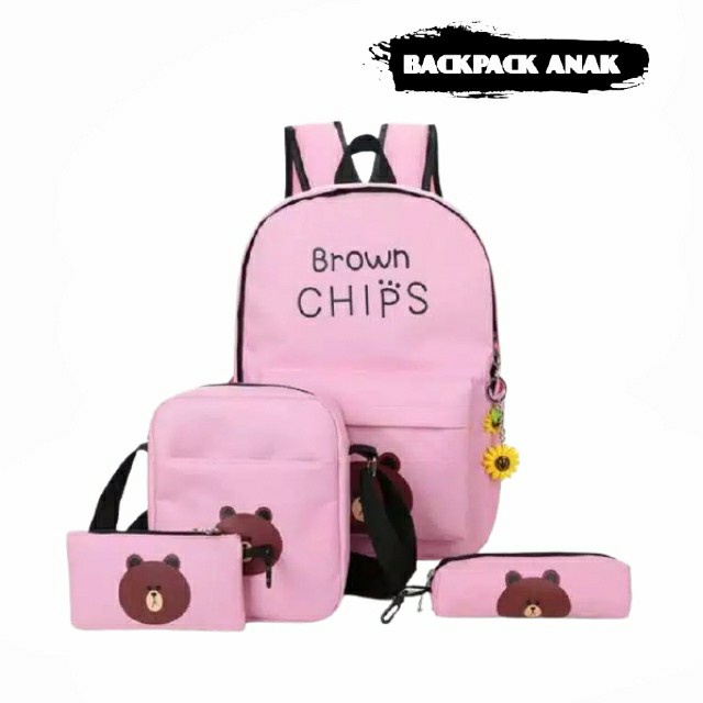Amy - Tas Anak Korea Perempuan Ransel Korea Anak Perempuan Import Unicorn Terbaru 2021 Canvas Origin