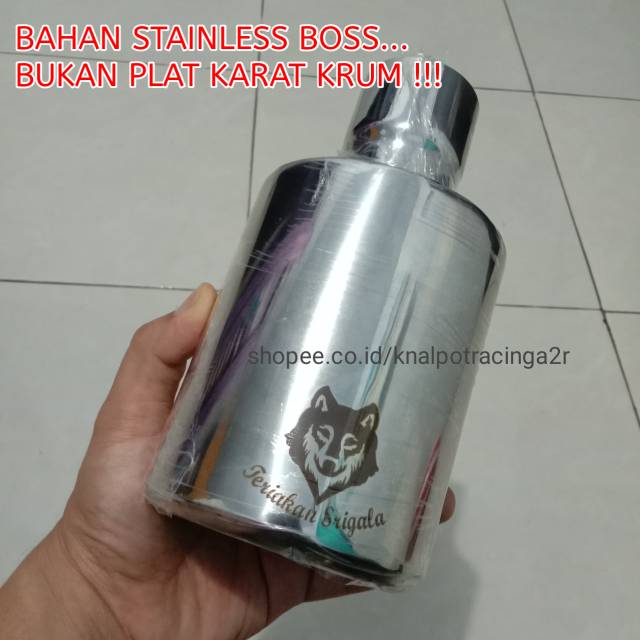  Knalpot  srigala untuk truck canter  bahan stainless 