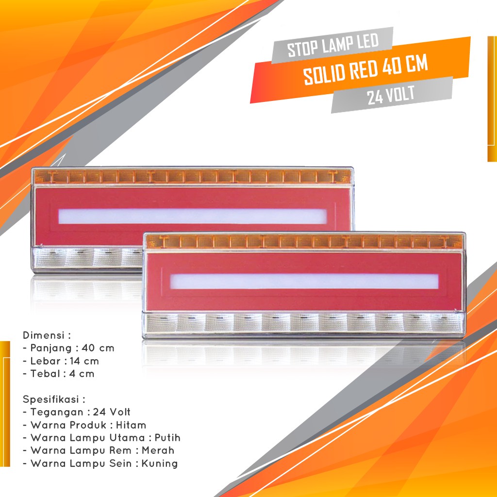 Lampu Stop Lamp LED Truk Solid 24Volt 40 cm Lampu Stop Truk