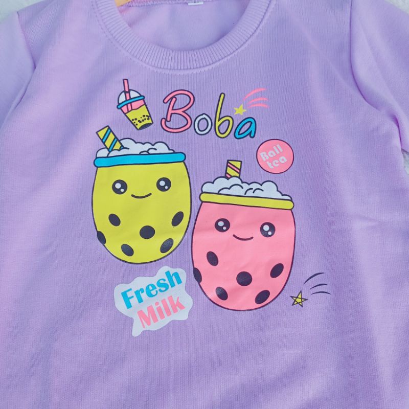 DUO BOBA Setelan Anak Boba Baju Anak Boba Setcel Kids