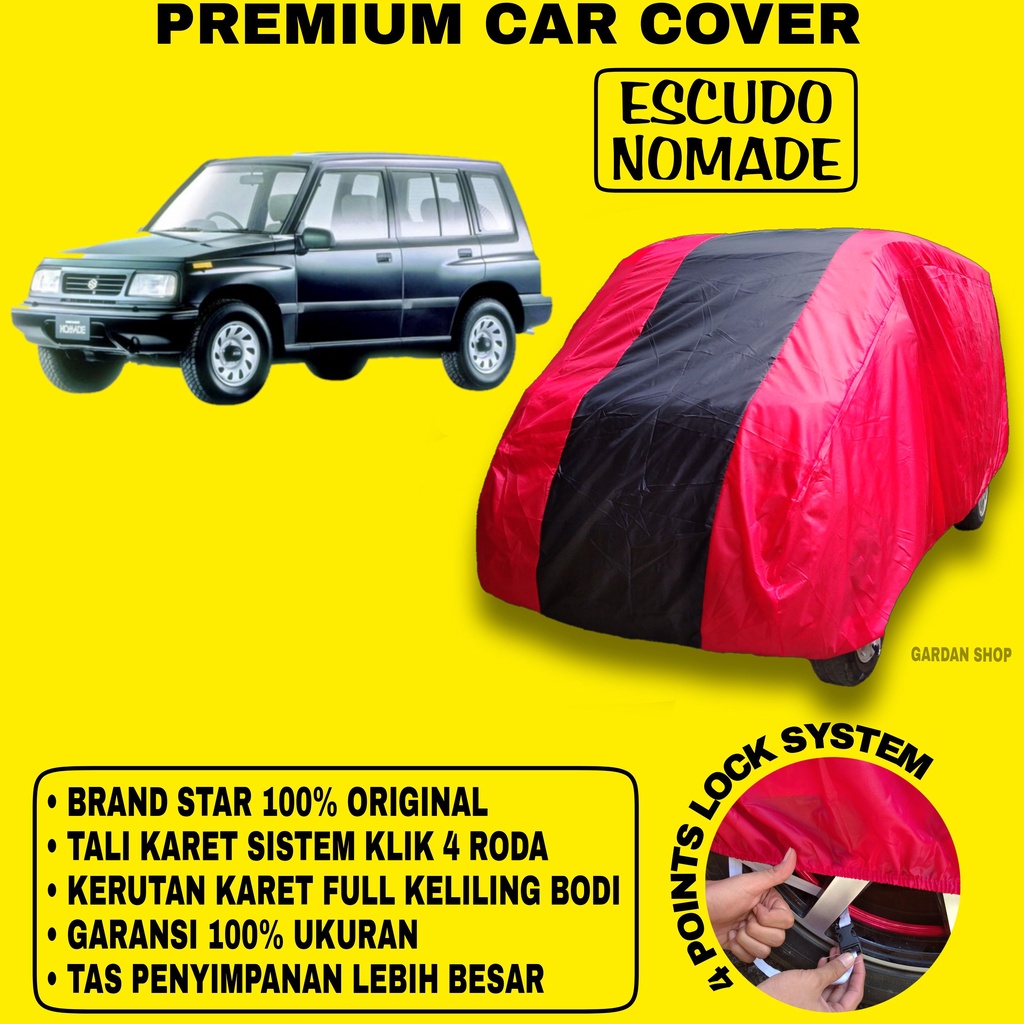 Body Cover ESCUDO NOMADE MERAH HITAM Penutup Bodi Mobil Escudo Nomade Waterproof PREMIUM