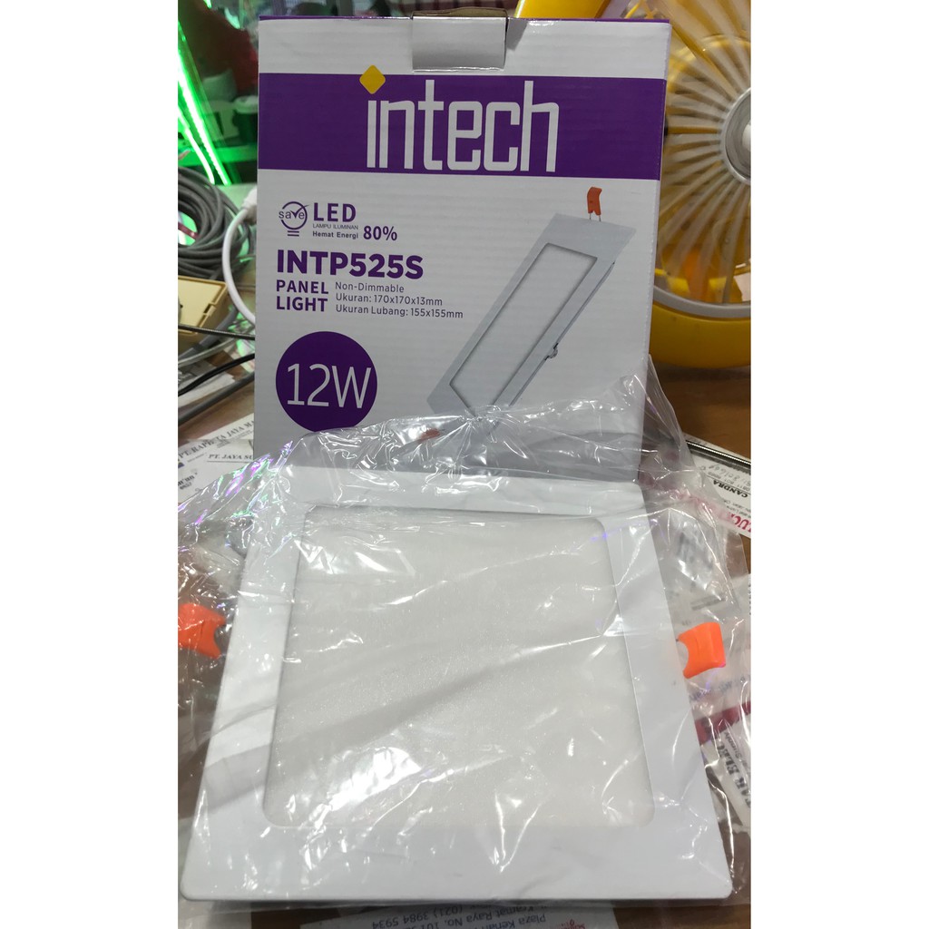 Downlight Lampu Led Panel Intech 12W Inbow (Dalam Plafon)