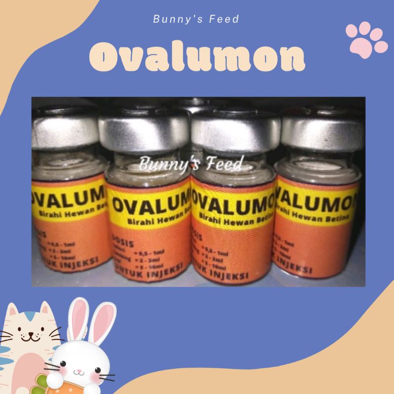 Ovalumon 5 ml - Obat Birahi Hewan Betina Kelinci Kucing Kambing Sapi