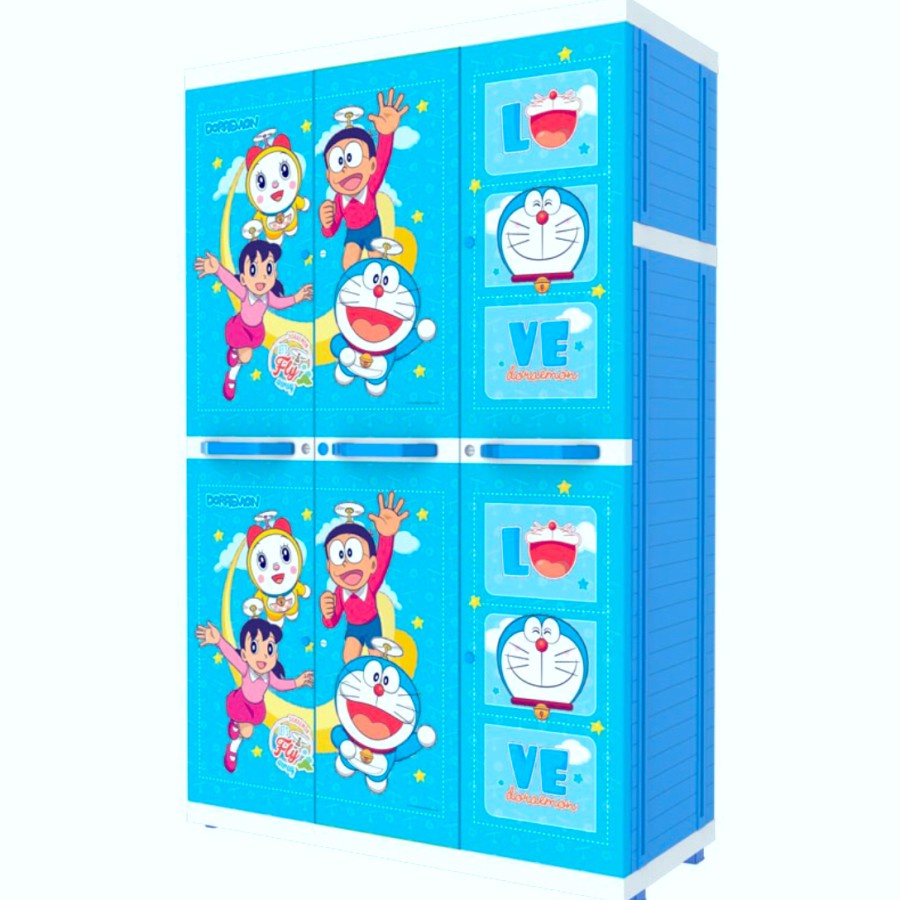 LEMARI PAKAIAN PLASTIK GATUNG ANAK JUMBO 3 PINTU MEGA MSC PREMIUM NAIBA 2194