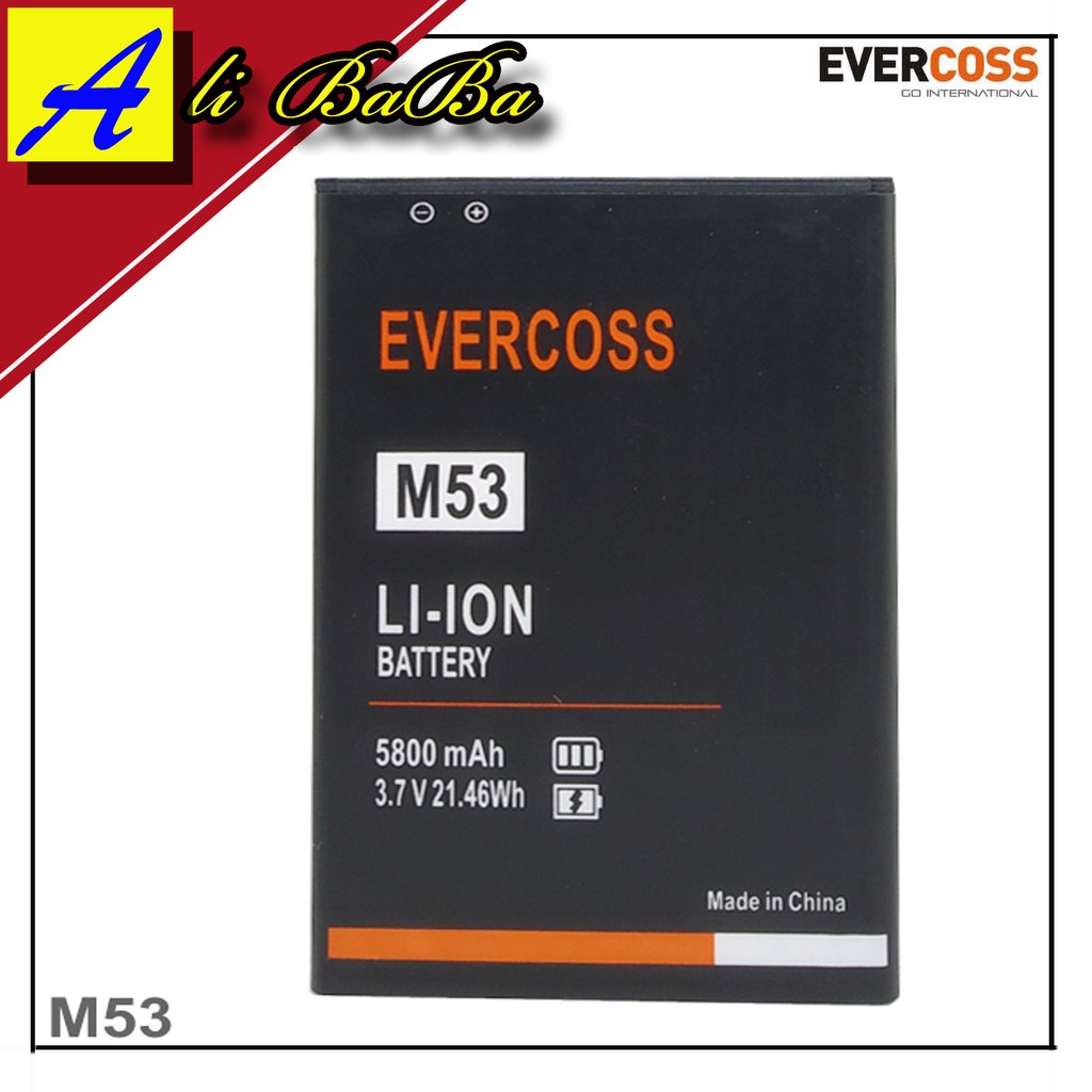 Baterai Handphone Evercoss M53 Double Power Evercoss Batre HP Evercoss M53 Battery Evercoss M53 Batu