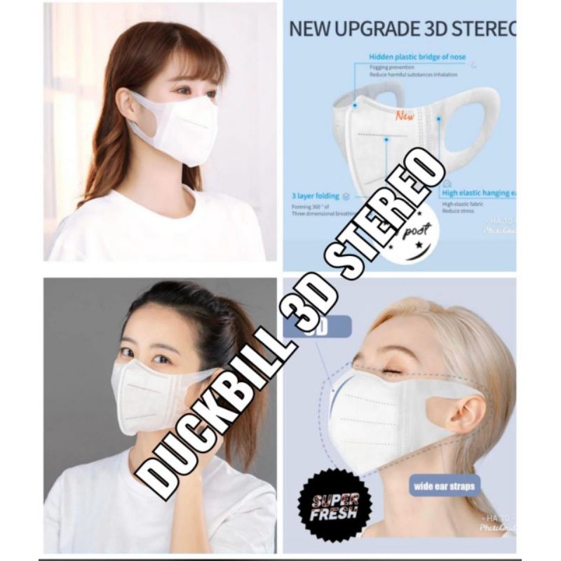 masker duckbill 3D Stereo 3ply isi 50