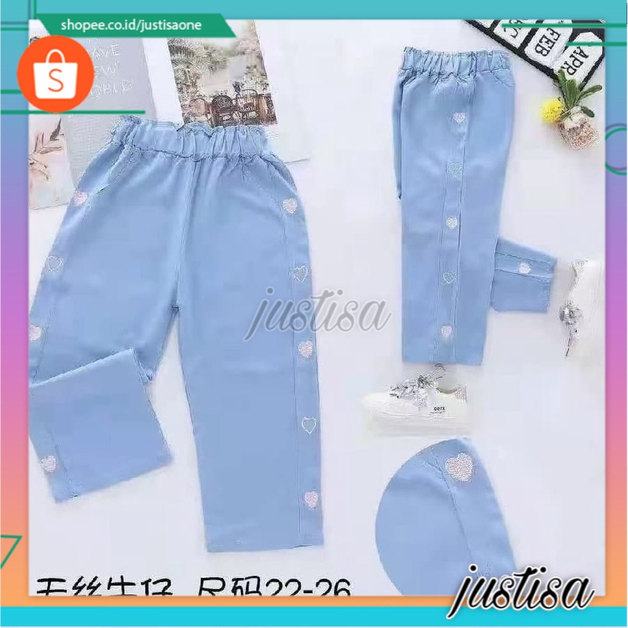 Promo !! Celana anak import trendy / celana full empty love ukuran 2-4tahun / Celana panjang anak cewek