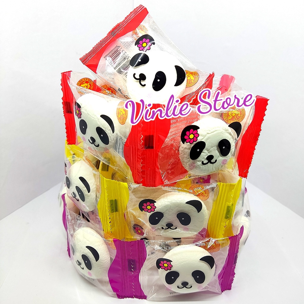 Jual Marshmallow Panda Permen lunak permen kapas isi selai kekinian