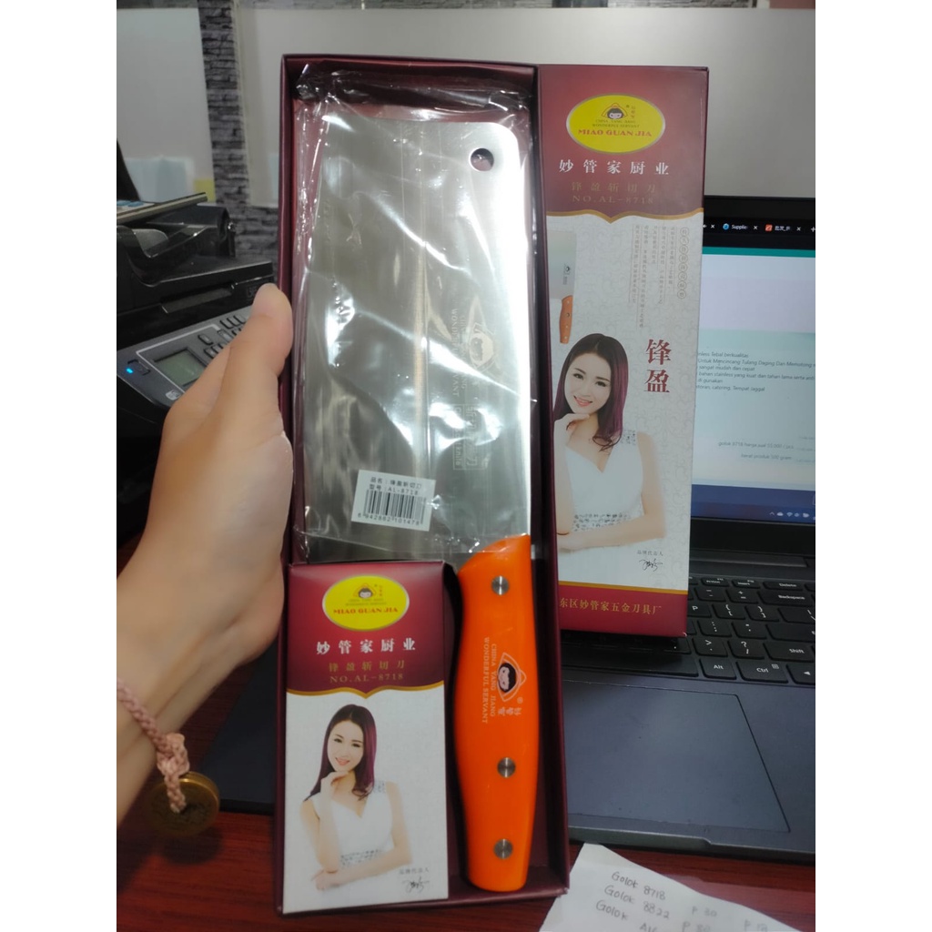 PISAU GOLOK ALAT POTONG PEMOTONG DAGING IKAN BESAR SERBAGUNA STAINLESS STEEL ketebalan +- 3 mm