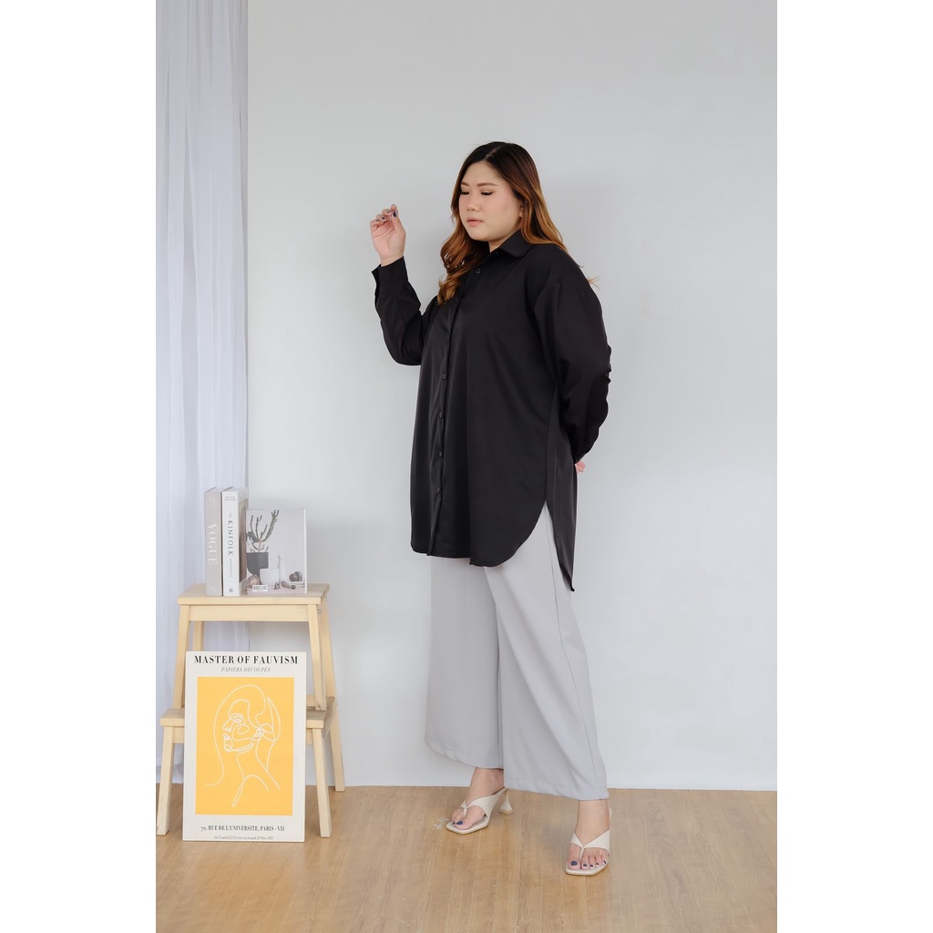 BIGWELL LORA KEMEJA TUNIK  BIGSIZE PLUSSIZE/ATASAN JUMBO /KEMEJA BIGSIZE/ATASAN BIGSIZE/KEMEJA JUMBO