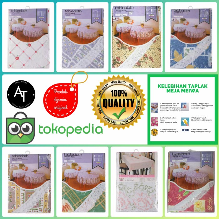 Taplak Meja Makan - Taplak Meja Makan Oval Waterproof