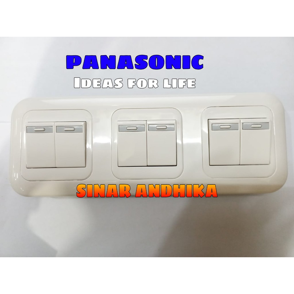 SAKLAR SERI KECIL TRIPLE (6 SAKLAR KECIL) 3 GANG 6 DEVICE PANASONIC WEJ 7823 313131