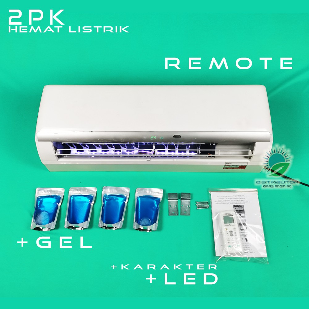 Kipas Angin Model AC Remote LED GEL 2PK