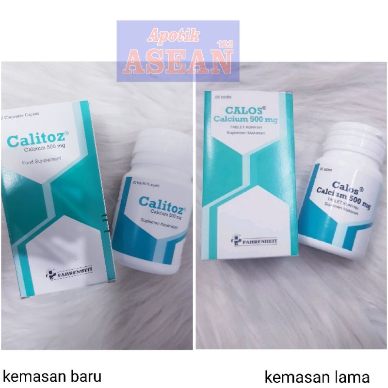 CALOS/CALITOZ CALCIUM 500MG ISI 60 TABLET KUNYAH