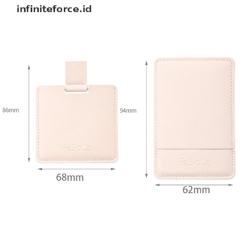 (Infiniteforce.Id) Cermin Saku Mini Anti Pecah Bahan Kulit Pu Untuk Makeup / Kosmetik Wanita