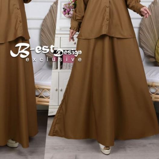 ♀ Gamis Dinas Keki / Khaki PNS Model Rok ❇