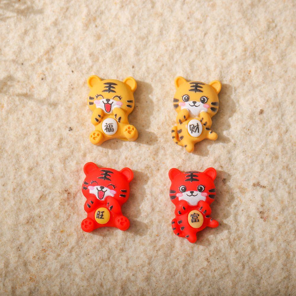 MXBEAUTY Kartun Dekorasi Nail Art Merah Fashion Kuning Resin Manicure Aksesoris|Perhiasan Paku DIY