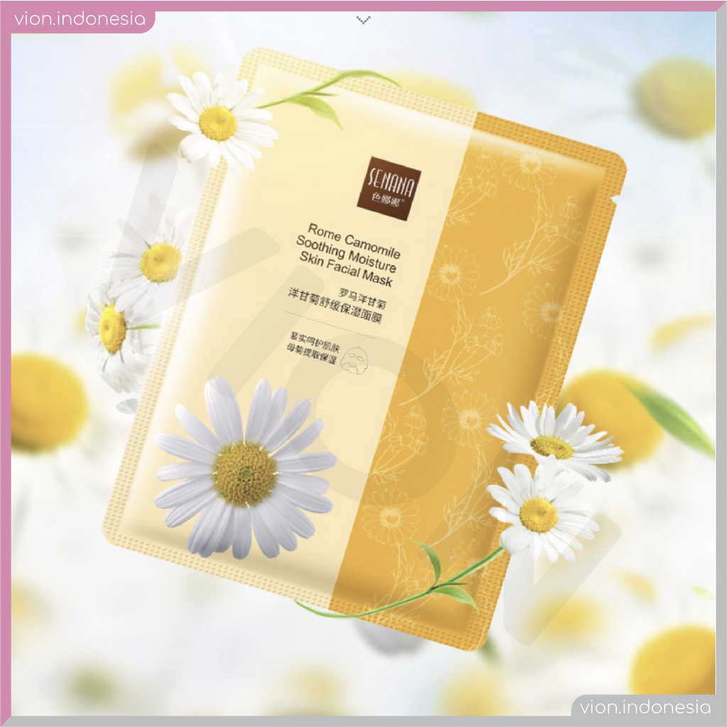 SENANA Chamomile Grass Rose Facial Mask Masker Wajah SN002