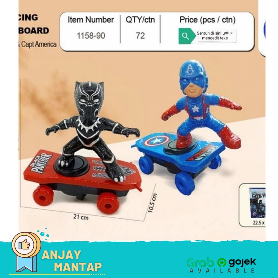 Spidey Skate New Ultraman Captain America Black Panther