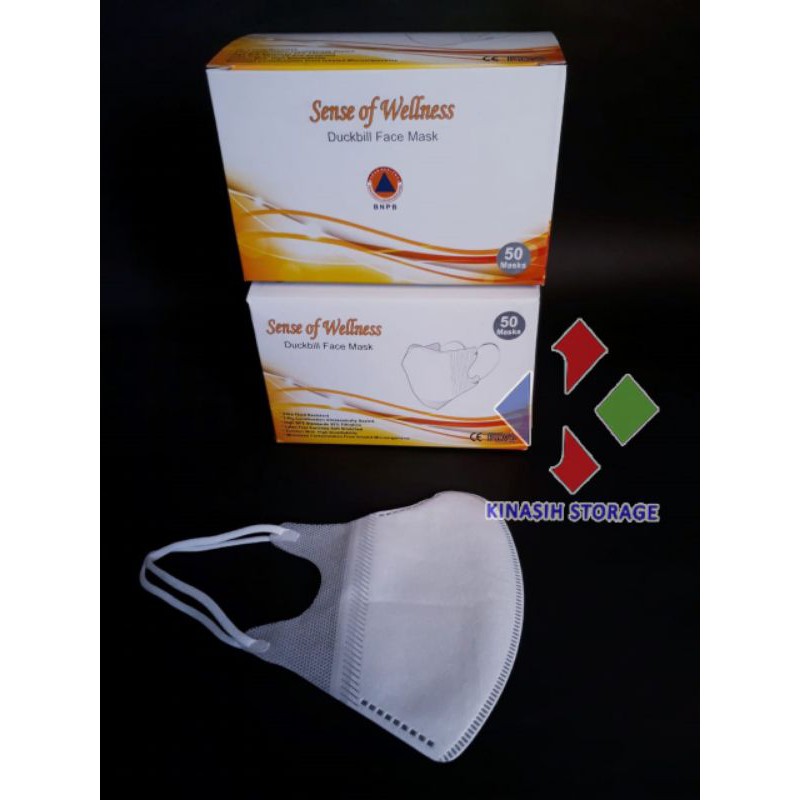 Masker duckbill " Sense Of Wellness"  isi 5 pcs