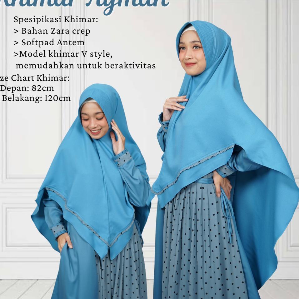 Paling popular Baju Koko Pria dan Gamis Kerudung Muslim Anak Dewasa Couple Keluarga Warna Biru Bahan