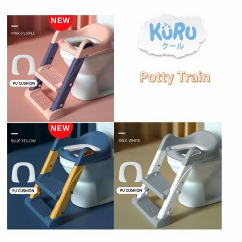 Kuru Baby Potty Training Leader Step - Kuru Pispot Anak Bayi Tangga Kloset Duduk - Pispot Alas Kloset Duduk Bayi