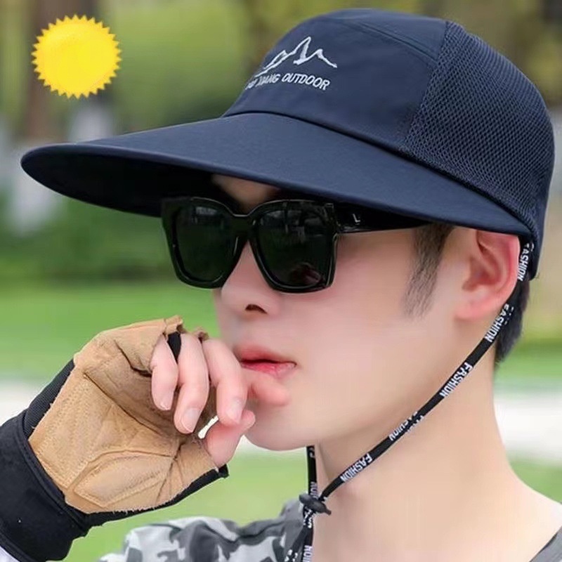 Topi Pelindung Matahari Bahan mesh breathable Untuk Pria Dan Wanita