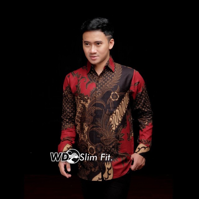 Kemeja Batik Pria Lengan Panjang Size M L Xl Xxl Bswart Batik Hrb026