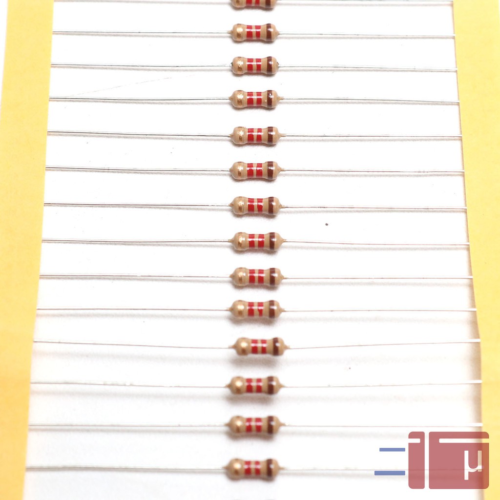 x10 Resistor 1K2 1.2K 1/4W Karbon 5% Taiwan Kaki Tembaga