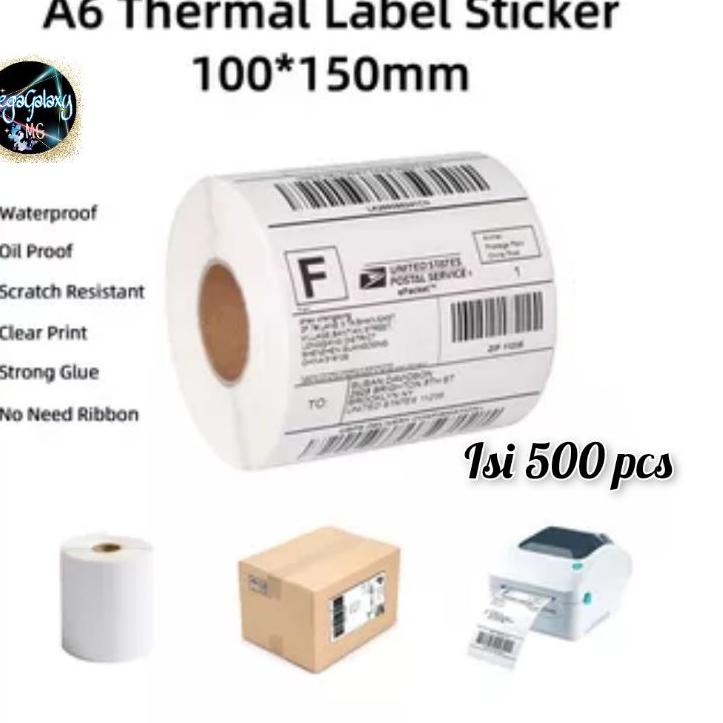 

Trend - Label Sticker Thermal 100x150 Kertas Thermal Bare A6 500 pcs ~