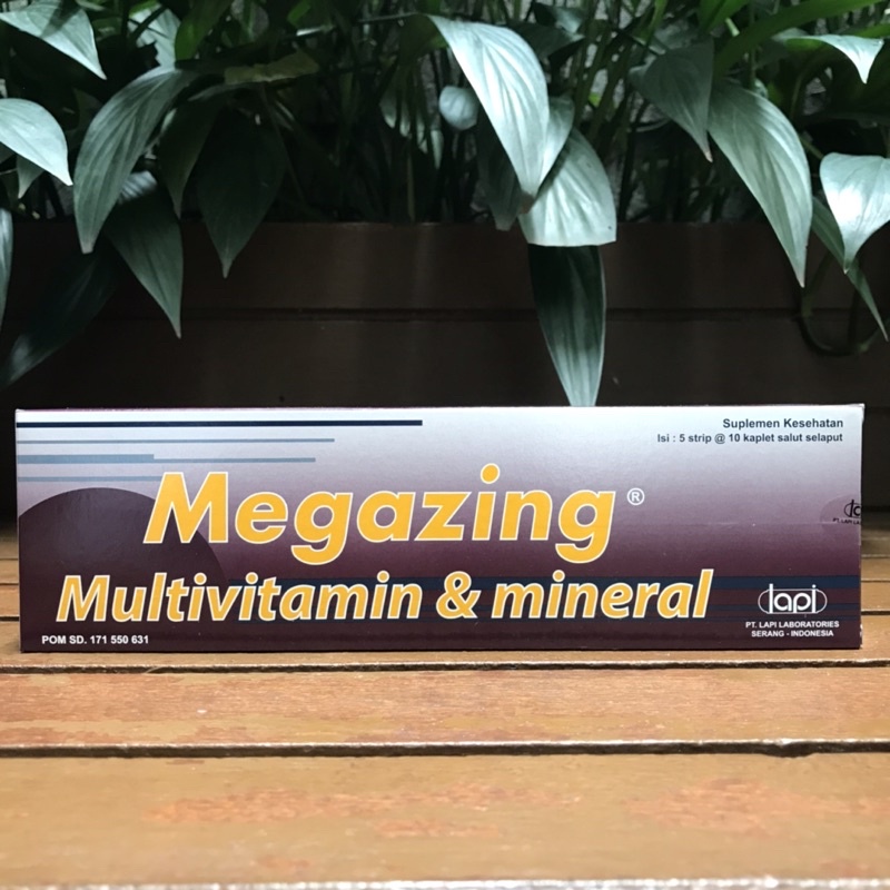 Megazing Multivitamin & Mineral Isi 50 Tablet Komposisi Zegavit Becom Zet exp 04/2024
