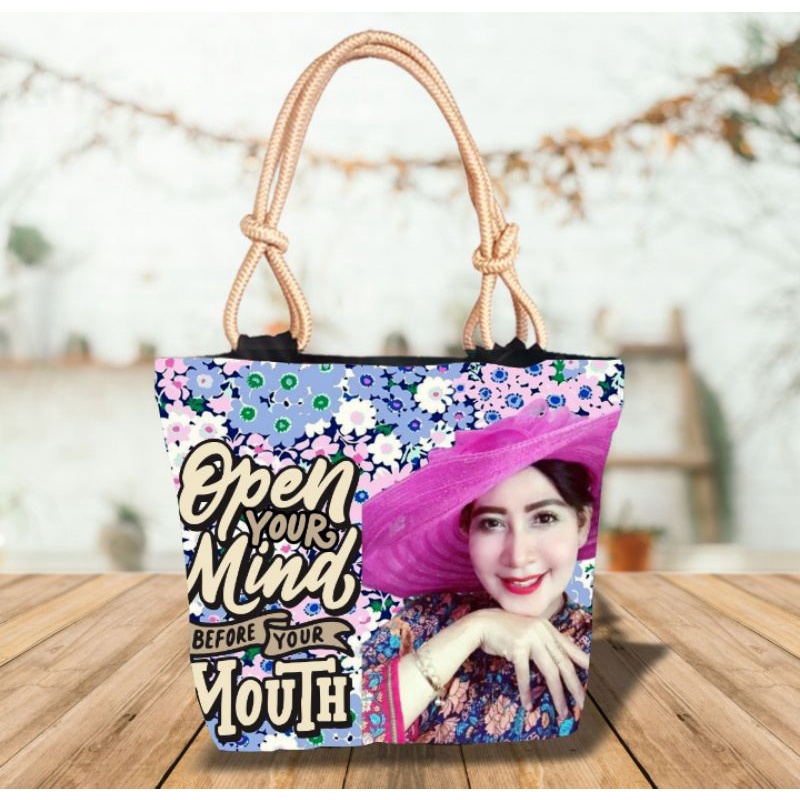tas Tote custum bolak balik