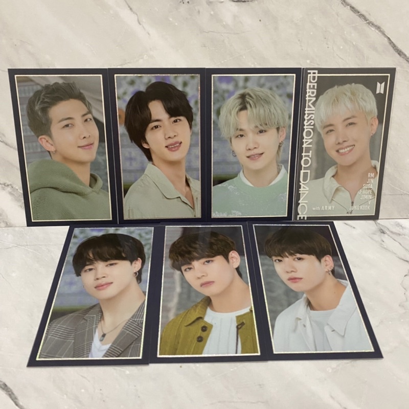 BTS mini message PTD permission to dance  photo photocard pc rm jin suga jhope jimin v jungkook jk t