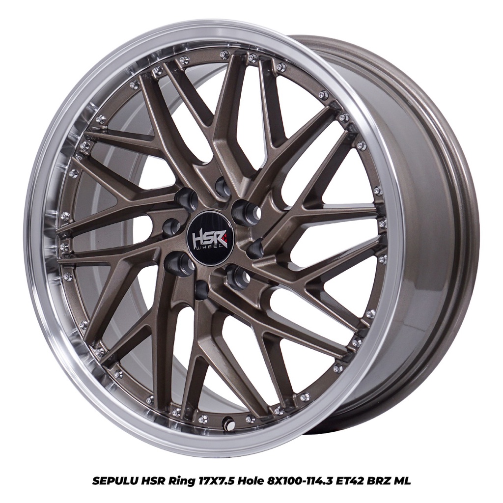 Velg Racing Hsr R17 vios yaris livina jazz Hole 4x100-114 HSR SEPULU Ring17