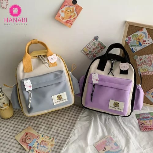 HANABI - Tas sekolah / tas  Ransel NATASYA  / backpack wanita tas slingbag lucu