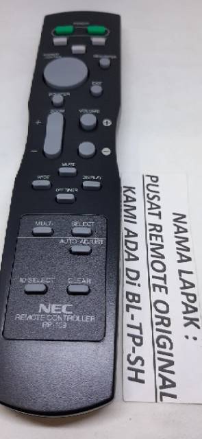 REMOTE REMOT PROYEKTOR PROJECTOR NEC RP-109 ORIGINAL ASLI