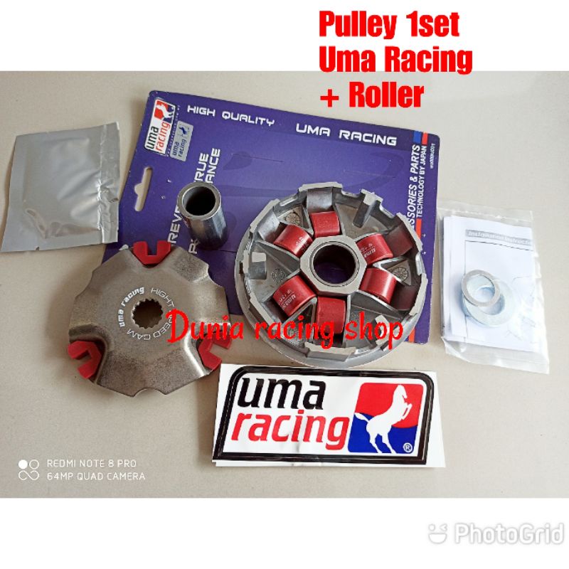 Pulley Uma racing Mio sporty Mio soul Nouvo Fino karbu 1set Sama roller Uma racing Original