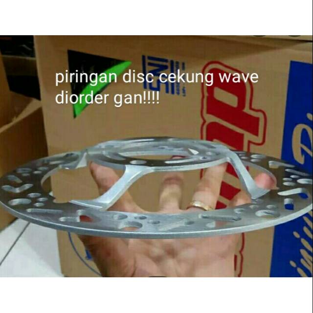PIRINGAN DISC CEKUNG WAVE SUPRA KHARISMA LUBANG 4 COAK BUBUTAN UK 220mm
