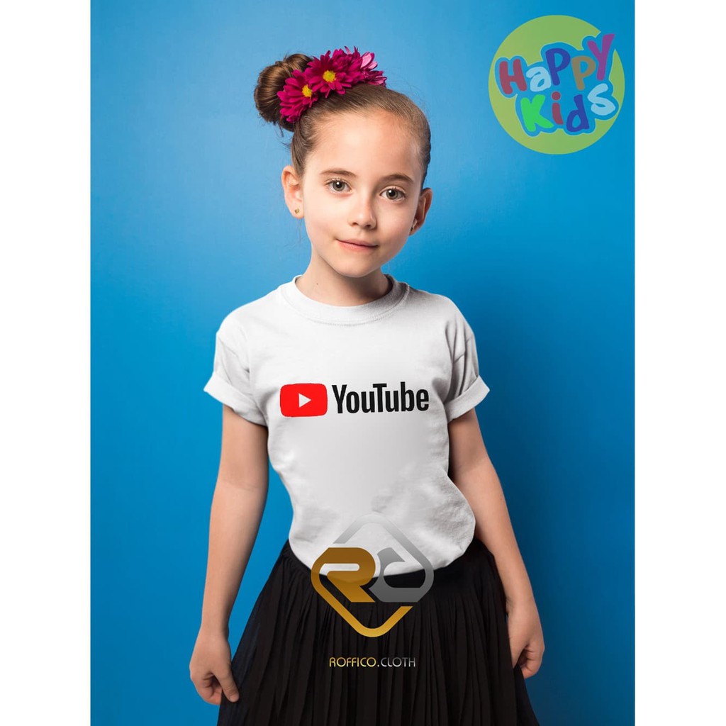 TSHIRT BAJU KAOS ANAK LOGO YOUTUBE KIDS - ROFFICO CLOTH