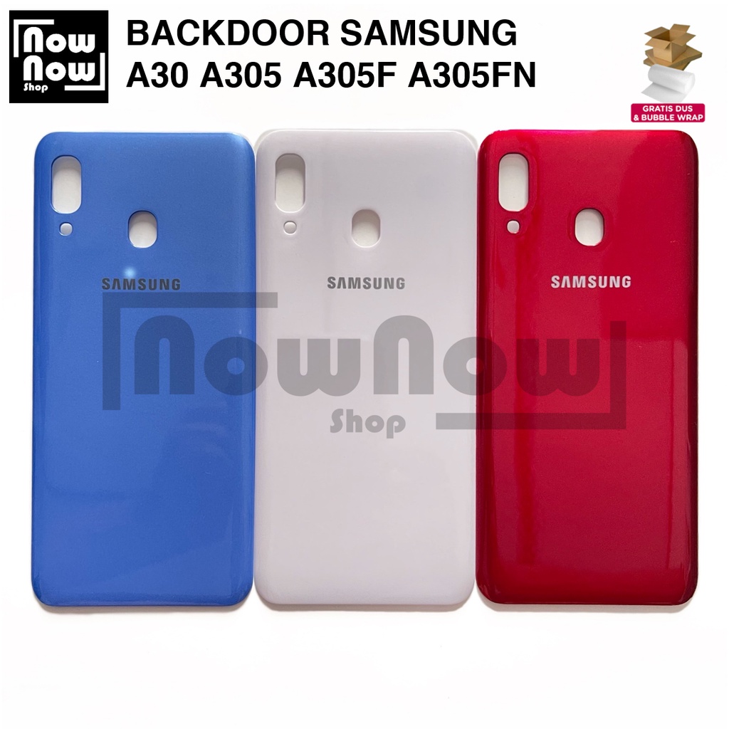 Backdoor Tutup Belakang Baterai Backcover Back Casing Housing Samsung Galaxy A30 A305 A305F A305FN A305G Cover Belakang SM-A305F SM-A305FN SM-A305G SM-A305GN SM-A305YN SM-A3050 SM-A305N SM-A305GT