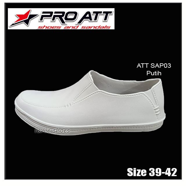 ATT SAP 03 Putih 39-42 / Sapatu Slip On APD Putih Non Medis / Sepatu PCU / Sepatu Perawat